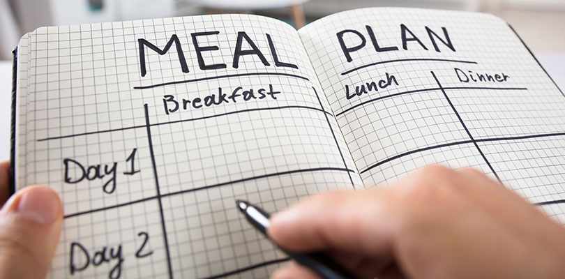 A meal plan journal